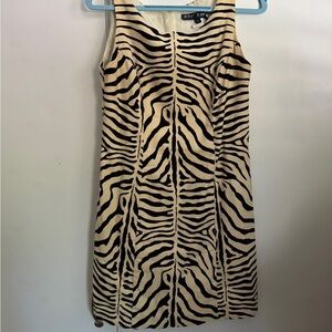 Betsey Johnson Black and Cream Zebra Mini Dress